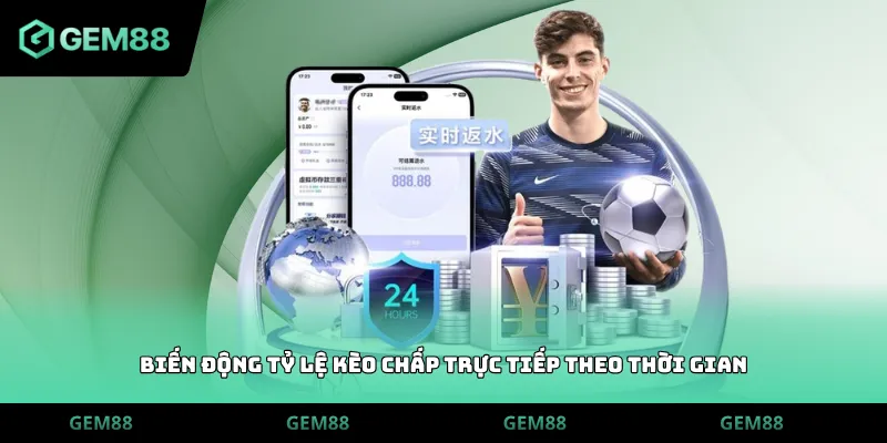 Biến động tỷ lệ kèo chấp trực tiếp theo thời gian
