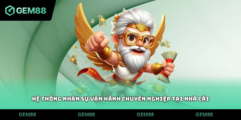 Hệ thống nhân sự vận hành chuyên nghiệp tại nhà cái