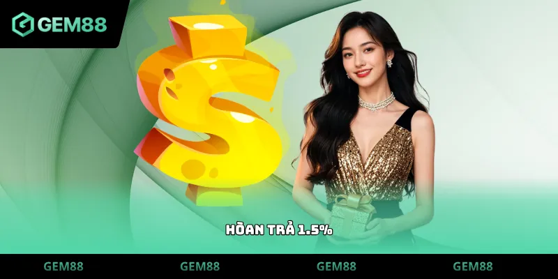 hòan trả 1.5%