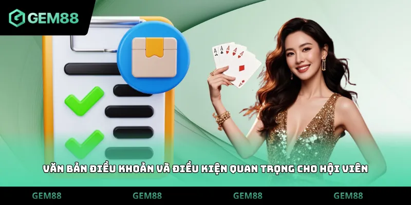 Văn bản điều khoản và điều kiện quan trọng cho hội viên